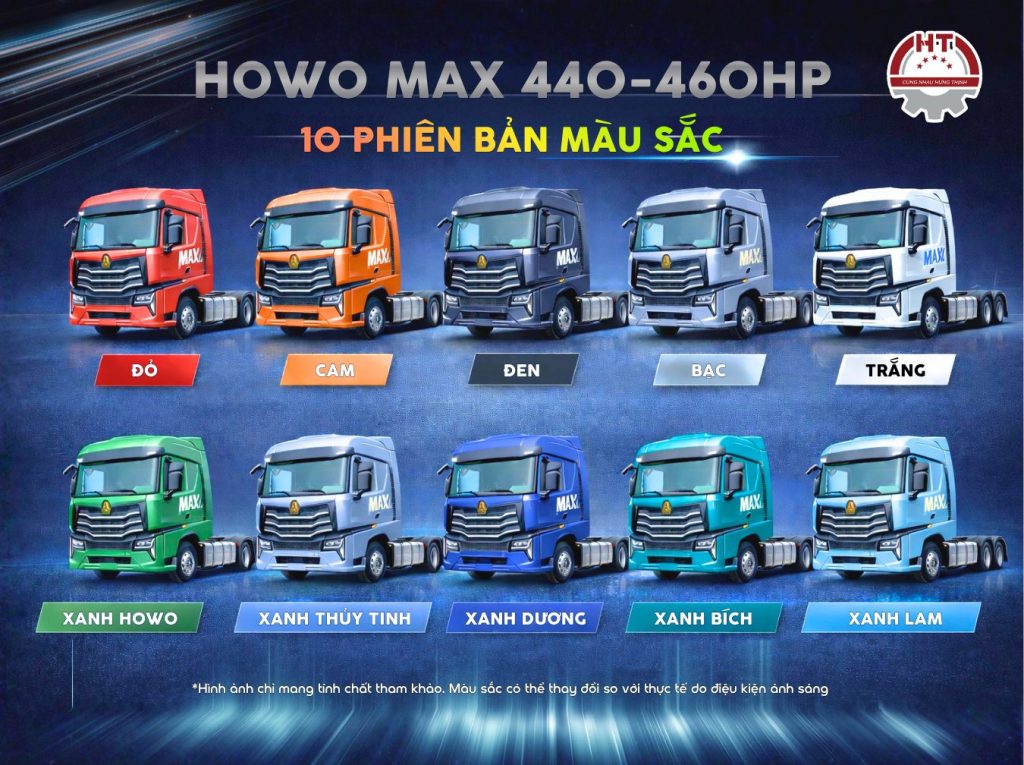 bảng màu howo max 440-460hp