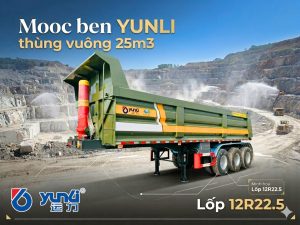 Sơ mi rơ mooc Ben Yunli – Thùng Vuông - 25m3 - 12R22.5 (Tải tự đổ)