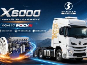Xe đầu kéo Shacman X6000 Weichai 460HP cầu láp