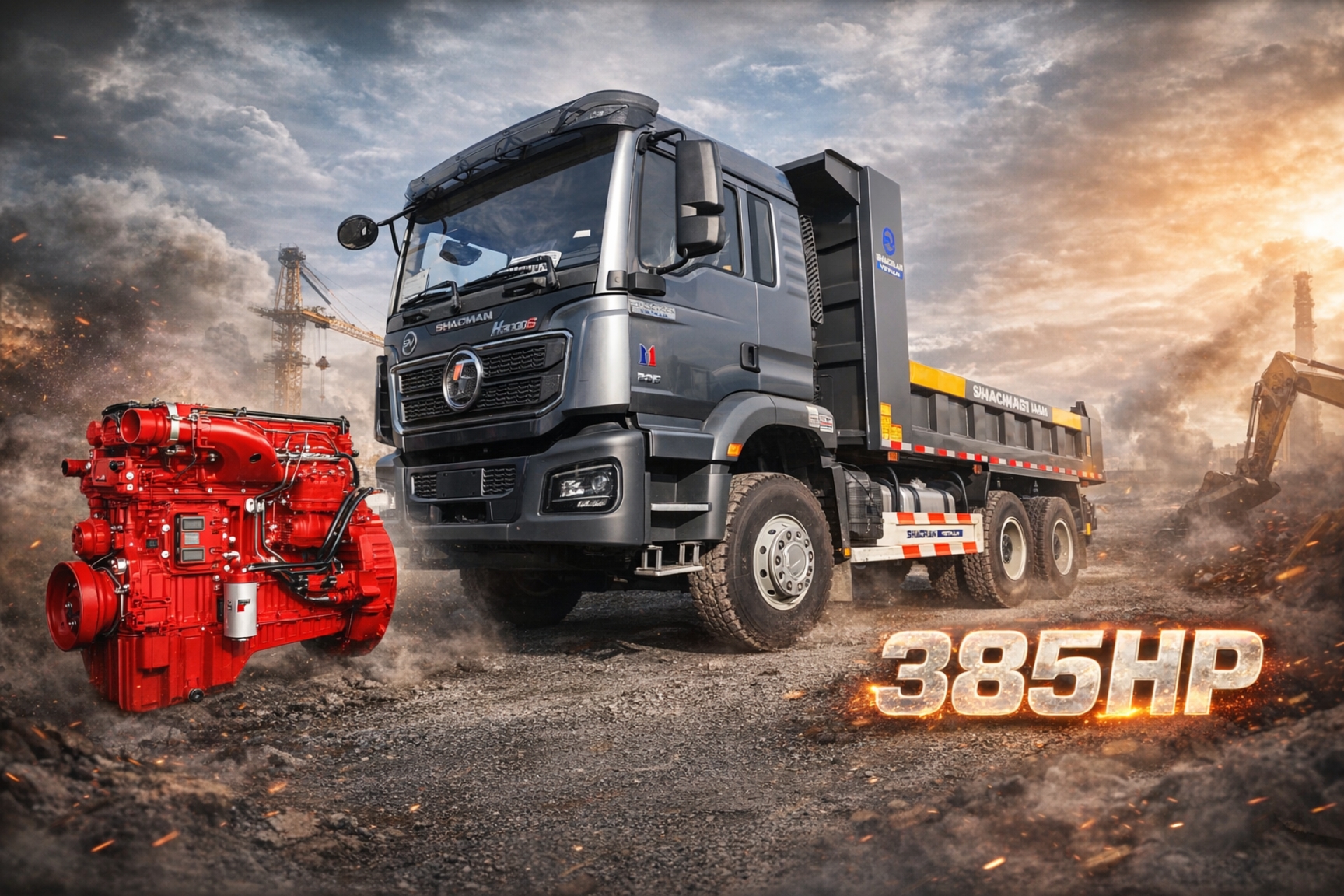 XE BEN SHACMAN H3000S 6X4 CUMMINS 385HP THÙNG VUÔNG