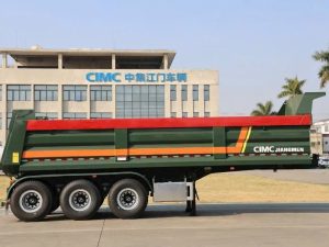 Sơ mi rơ mooc Ben CIMC Jiangmen - Thùng Vuông - 28m3 -12.00R20 (Tải tự đổ)