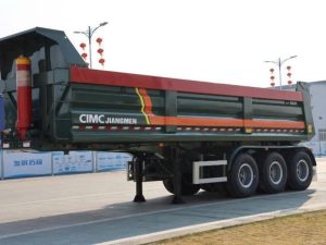 Sơ mi rơ mooc Ben CIMC Jiangmen - Thùng Vuông - 28m3 -12.00R20 (Tải tự đổ)