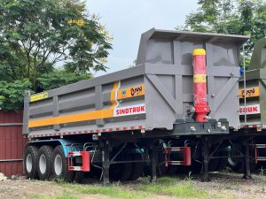Sơ mi rơ mooc Ben Yunli - Thùng Vuông - 25m3 - 12.00R20 (Tải tự đổ)