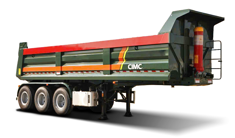 Sơ mi rơ mooc Ben CIMC Jiangmen - Thùng Vuông - 28m3 -12.00R20 (Tải tự đổ)