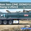 Sơ mi rơ mooc Ben CIMC DONGYUE - Thùng U - 25m3 - 12R22.5 (Tải tự đổ)
