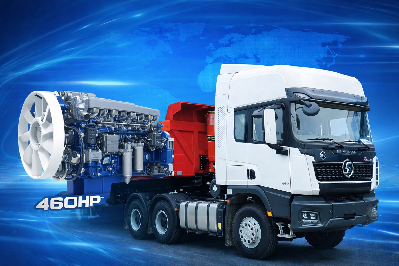 XE ĐẦU KÉO SHACMAN X5000 6X4 WEICHAI 460HP CẦU DẦU