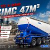 Sơ mi rơ mooc Xi téc chở Xi măng rời/Bụi thép CIMC – 47m3 – 12.00R20
