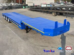 Sơ mi rơ mooc 3 Trục TIANRUI - Thang thủ công - Ngang 2.5m - 295/60R22.5 (Fooc lùn 3 Trục TianRui)