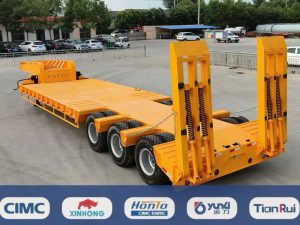 Sơ mi rơ mooc 3 Trục TIANRUI - Thang thủ công - 59 Tấn - Ngang 3.3m - 11.00R20 (Fooc Siêu trường Siêu trọng 3 Trục TianRui)