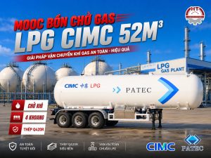 Sơ mi rơ mooc bồn chở Gas LPG CIMC – 52m3 – 12R22.5 (Xi téc chở khí Gas LPG)