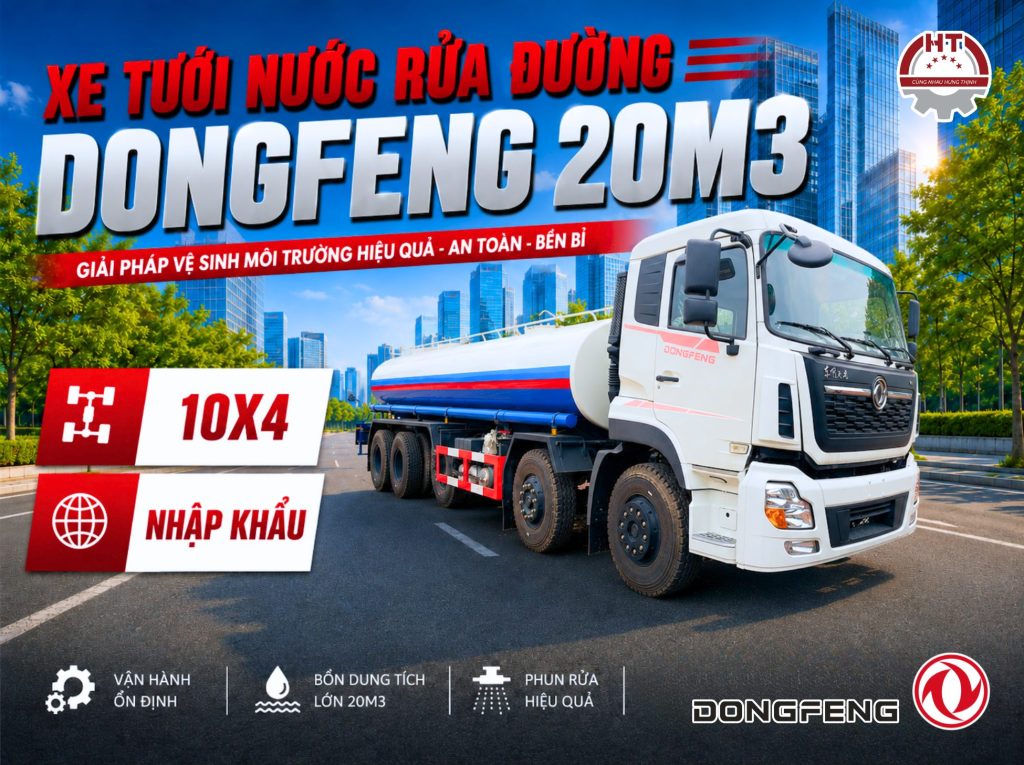 Xe tưới nước rửa đường DONGFENG 20m3 - 10x4 - Nhập khẩu nguyên chiếc (Xe tưới nước rửa đường Dongfeng nhập khẩu 20 khối)3