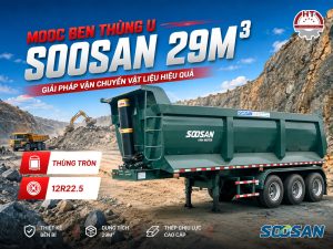 Sơ mi rơ mooc Ben SOOSAN – Thùng Tròn – 29m3 – 12R22.5