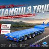 Sơ mi rơ mooc 3 Trục TIANRUI - Thang thủ công - Ngang 2.5m - 295/60R22.5 (Fooc lùn 3 Trục TianRui)