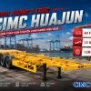 Sơ mi rơ mooc Xương CIMC HUAJUN – 40 Feet – 3 Trục – 12 Gù – 12R22.5