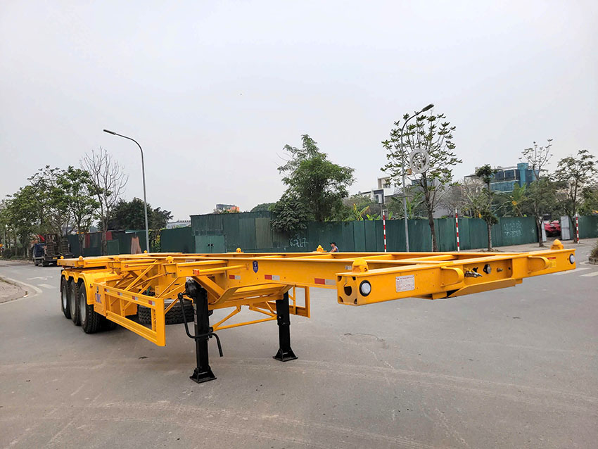 Sơ mi rơ mooc Xương CIMC HUAJUN – 40 Feet – 3 Trục – 12 Gù – 12R22.5