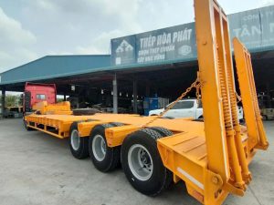 Sơ mi rơ mooc 3 Trục TIANRUI - Thang thủ công - 59 Tấn - Ngang 3.3m - 11.00R20 (Fooc Siêu trường Siêu trọng 3 Trục TianRui)
